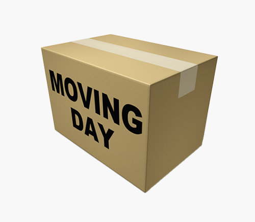 Man with boxes (fragile)