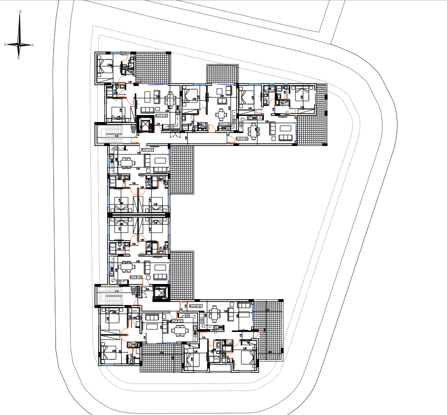 first and third floor