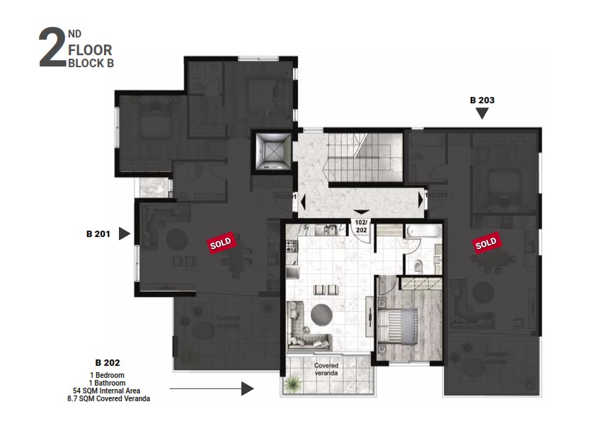2nd Floor Plans Block B