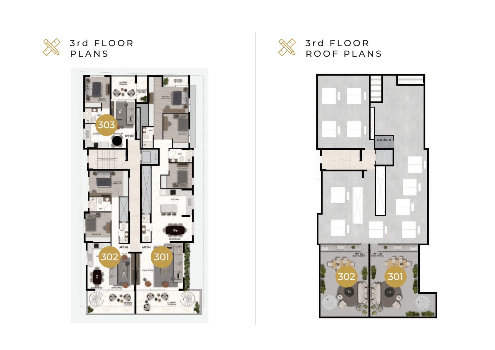 Third Floor Plans Roof Garden