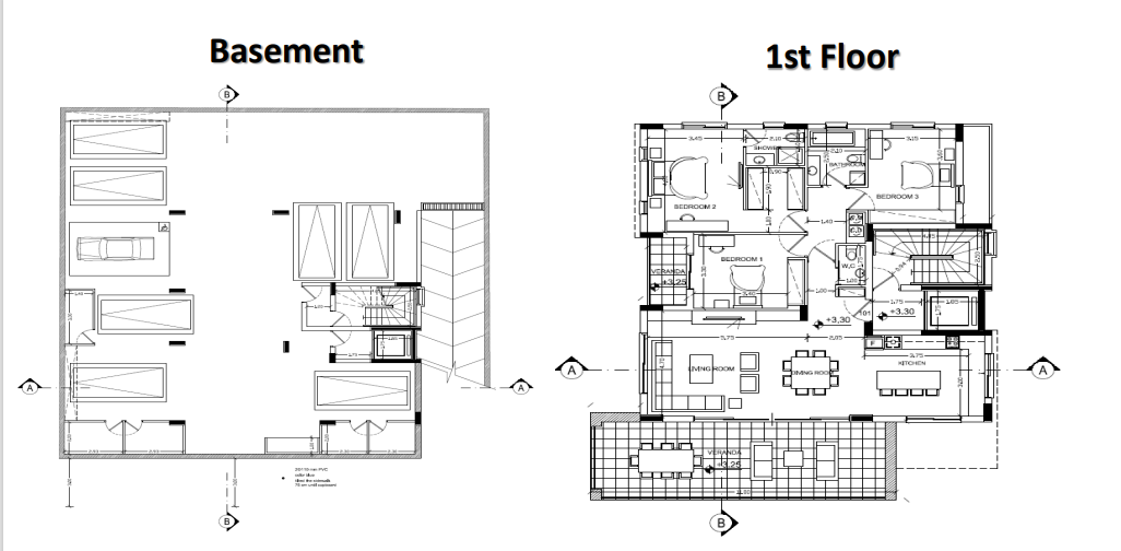 Basement floor plan -service rooms