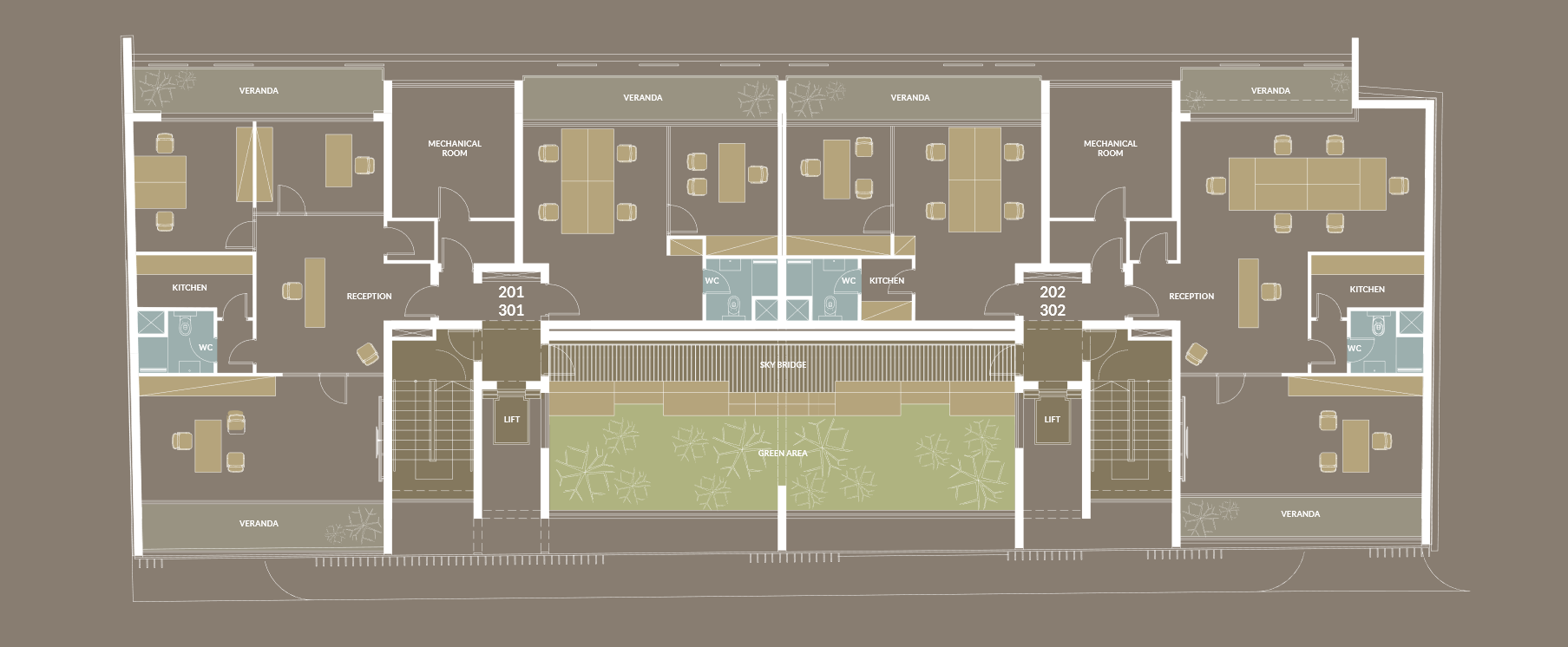 Second and Third Floor Plan